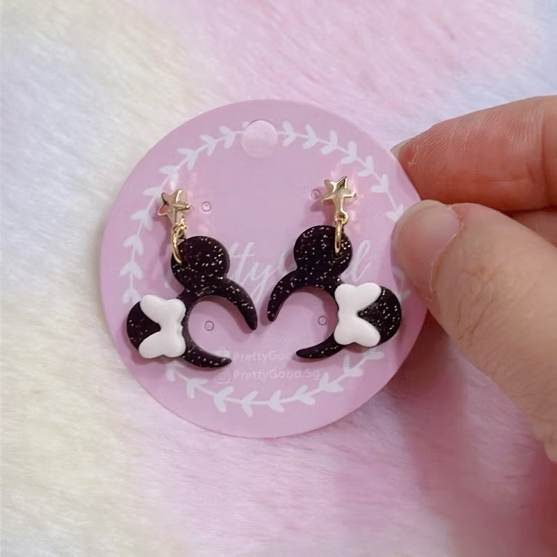Handcrafted Minnie Mouse Headband Earrings