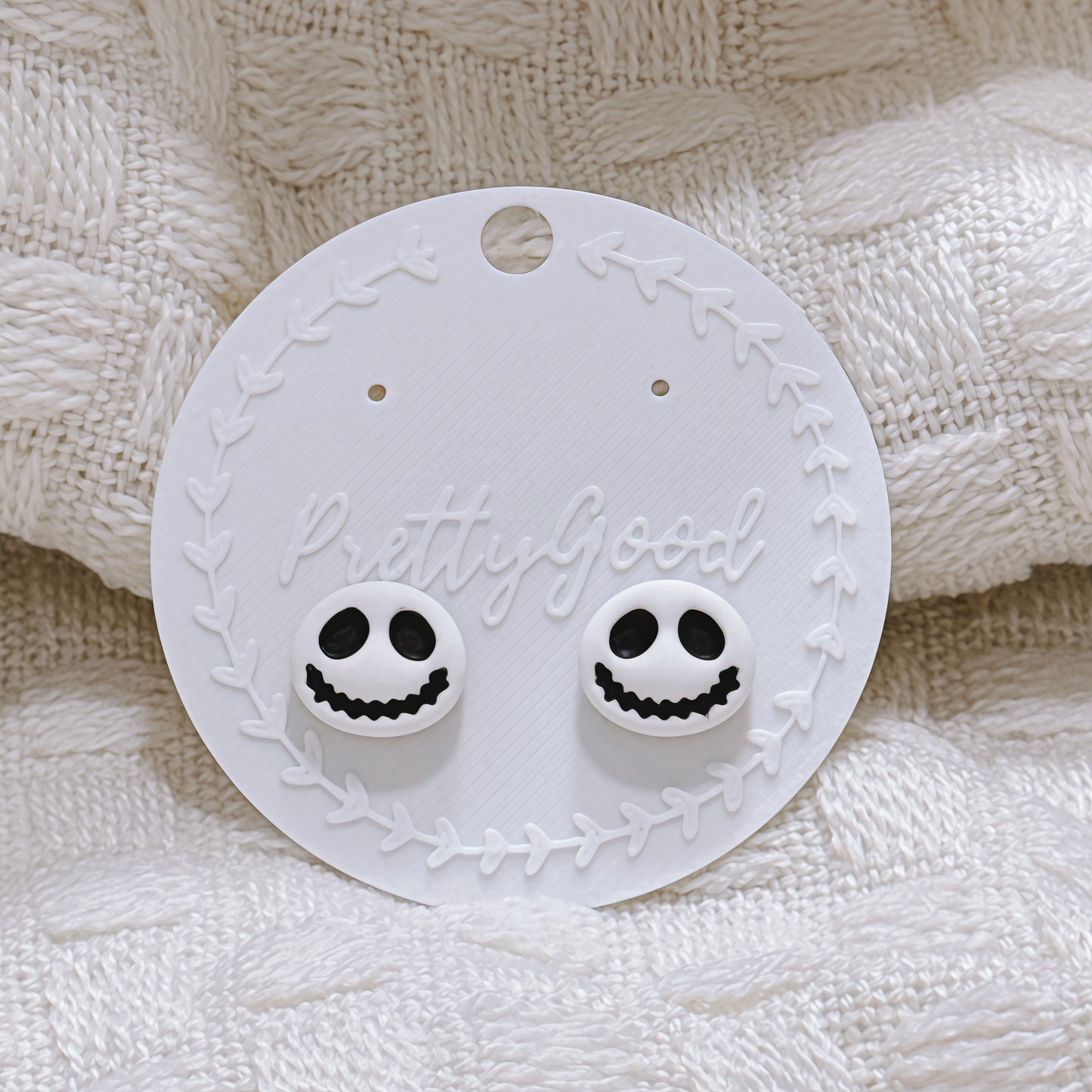 Handcrafted Jack Skellington Earrings – Nightmare Before Christmas Inspired Polymer Clay Earrings, Spooky Cute Halloween