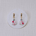 Handcrafted Floral Ghost Earrings, Cute Summerween & Halloween Huggies, Gift for Her
