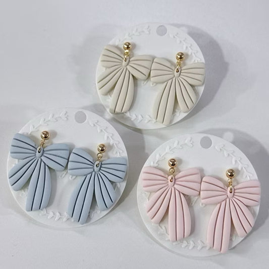 Handcrafted Ribbon Earrings, Handmade Earrings, Gift for Her