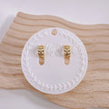 Mini 14K Gold Plated Leaf Huggie Earrings, Gift for Her