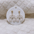Coastal Arch Dangle Earrings | Handmade Polymer Clay in 4 Muted Tones