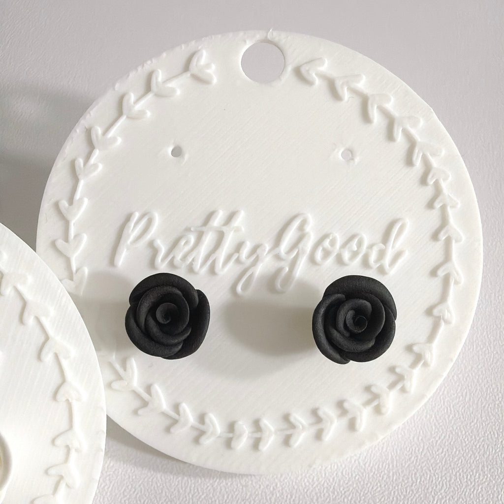 Handmade Dainty Rose Studs