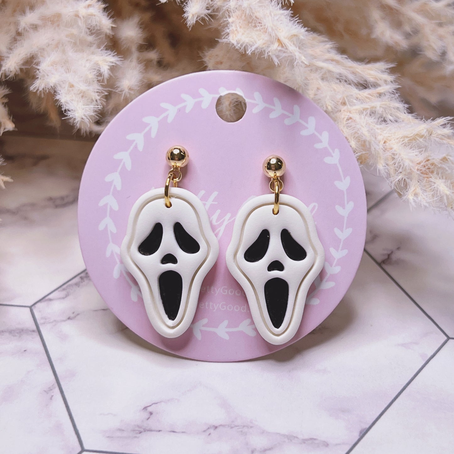 Scream Handmade Earrings, 18K Gold Plated, Handcrafted in Singapore