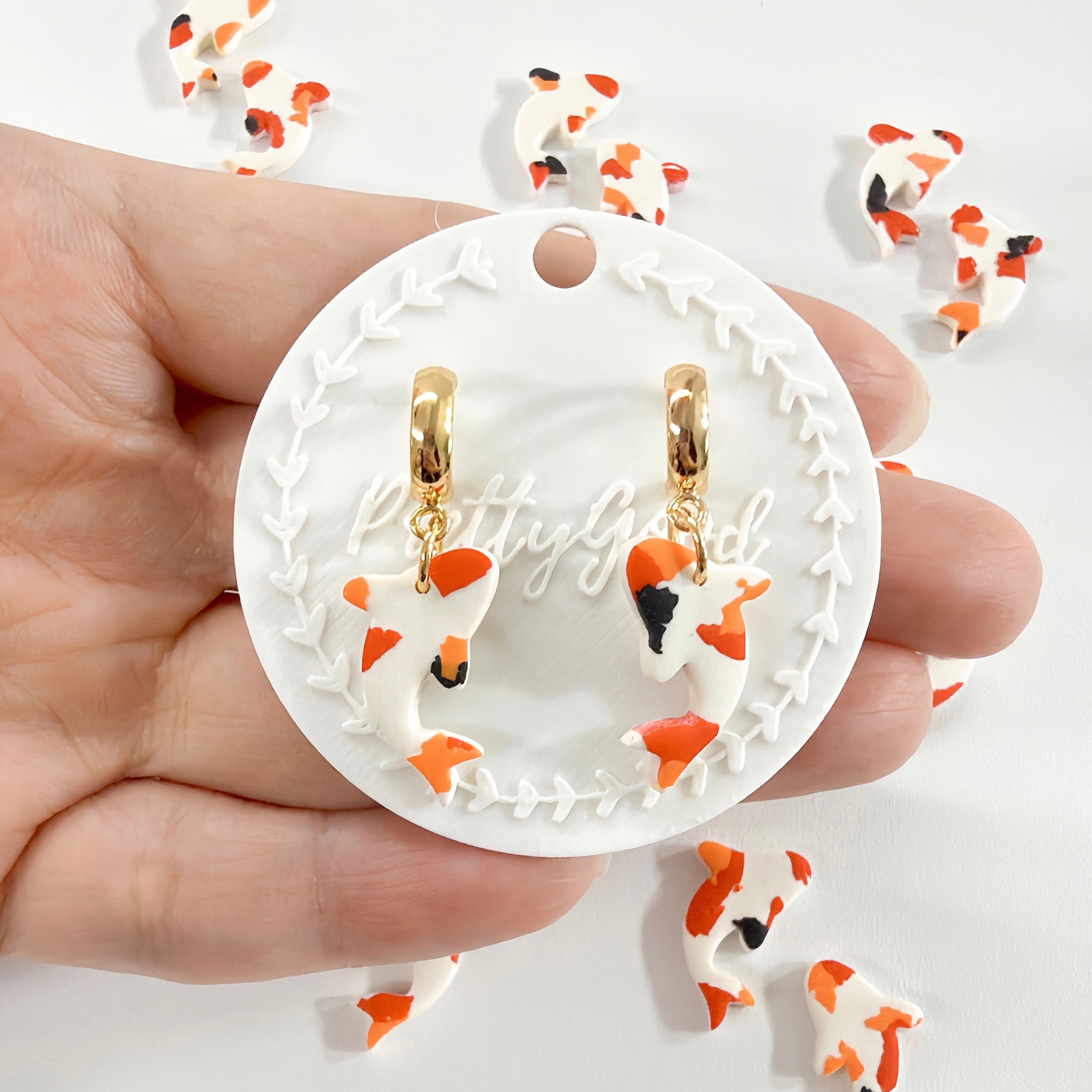 Unique Koi Fish Earrings | Handcrafted Polymer Clay | Select Your Pairfcfr