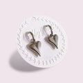 14K Gold Plated Sculpted Heart Huggie Earrings | Tarnish Resistant Minimalist Statement Jewelry