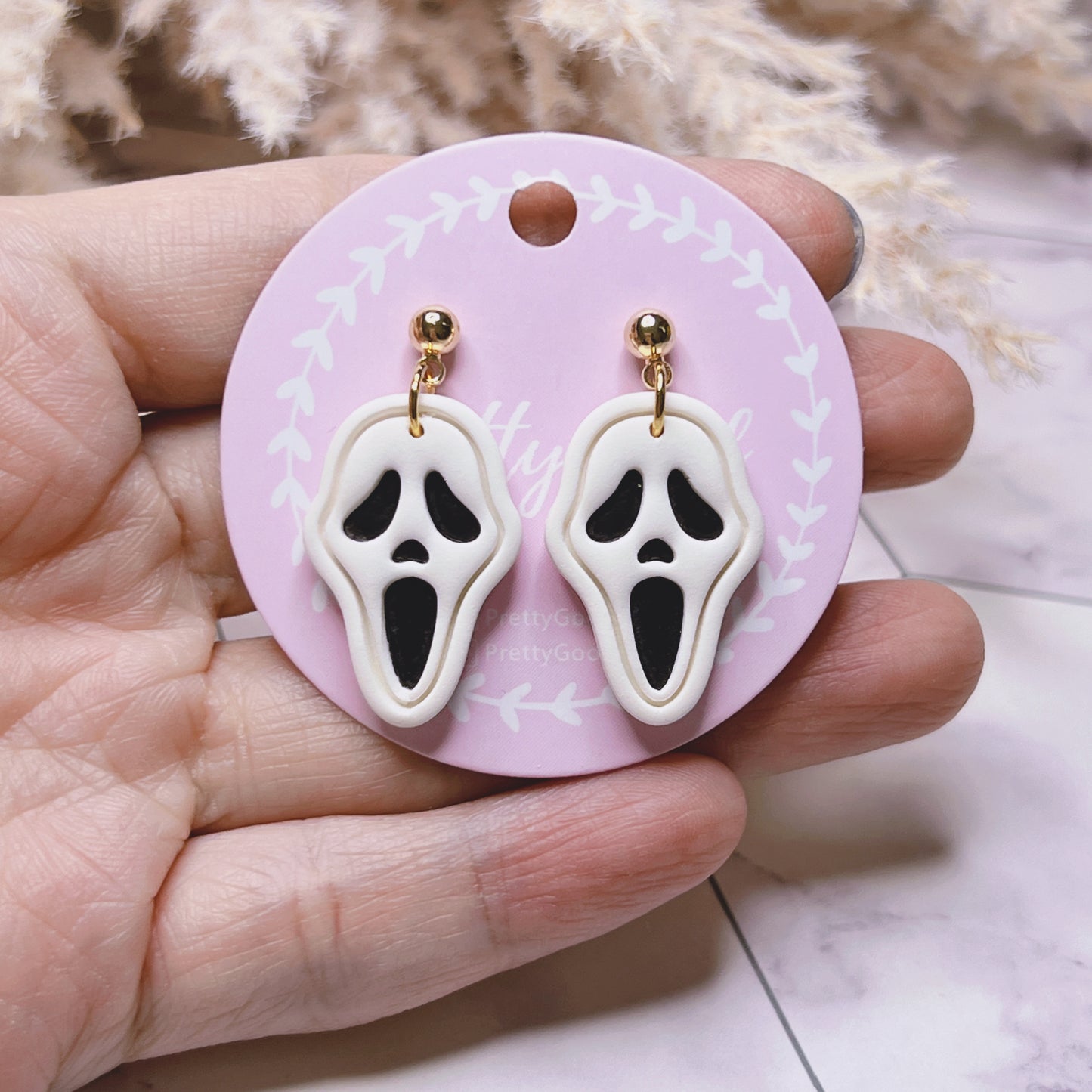 Scream Handmade Earrings, 18K Gold Plated, Handcrafted in Singapore