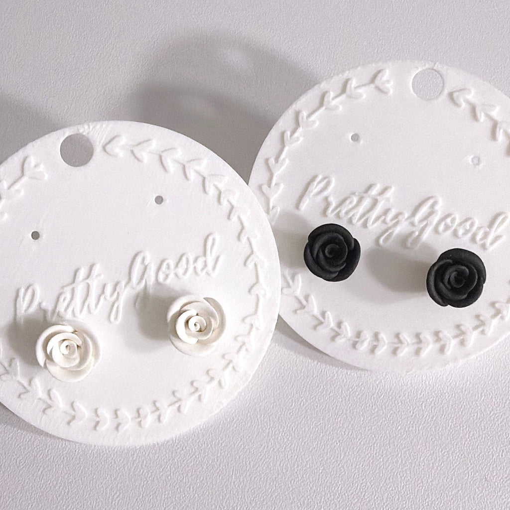 Handmade Dainty Rose Studs