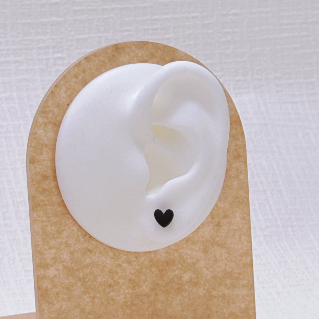 Handcrafted Skull & Heart Stud Earrings Set, Cute Gothic Summerween Jewelry
