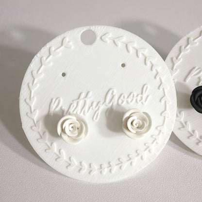 Handmade Dainty Rose Studs