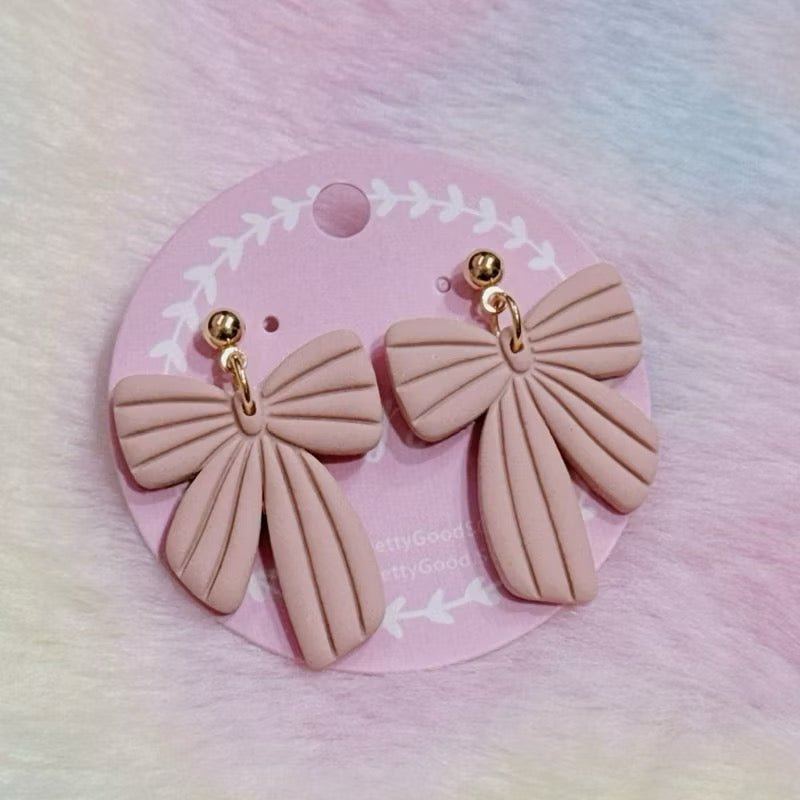 Handcrafted Ribbon Earrings, Handmade Earrings, Gift for Her