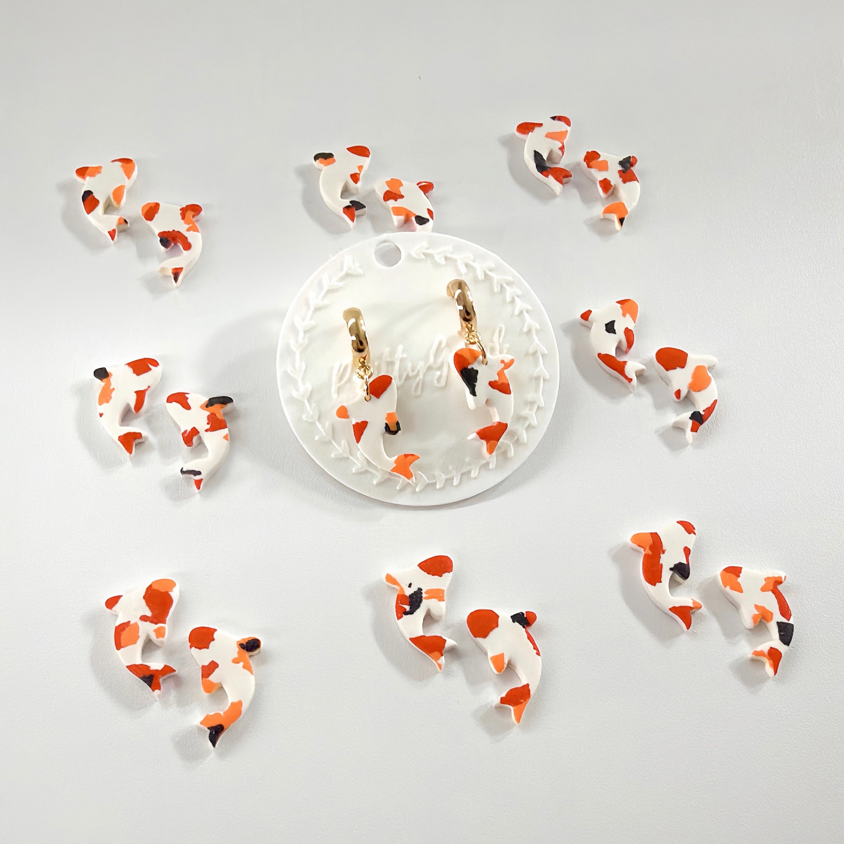Unique Koi Fish Earrings | Handcrafted Polymer Clay | Select Your Pairfcfr