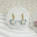 Floral Watering Can Polymer Clay Earrings | Cute Garden Dangle | Handmade Pastel Jewelry