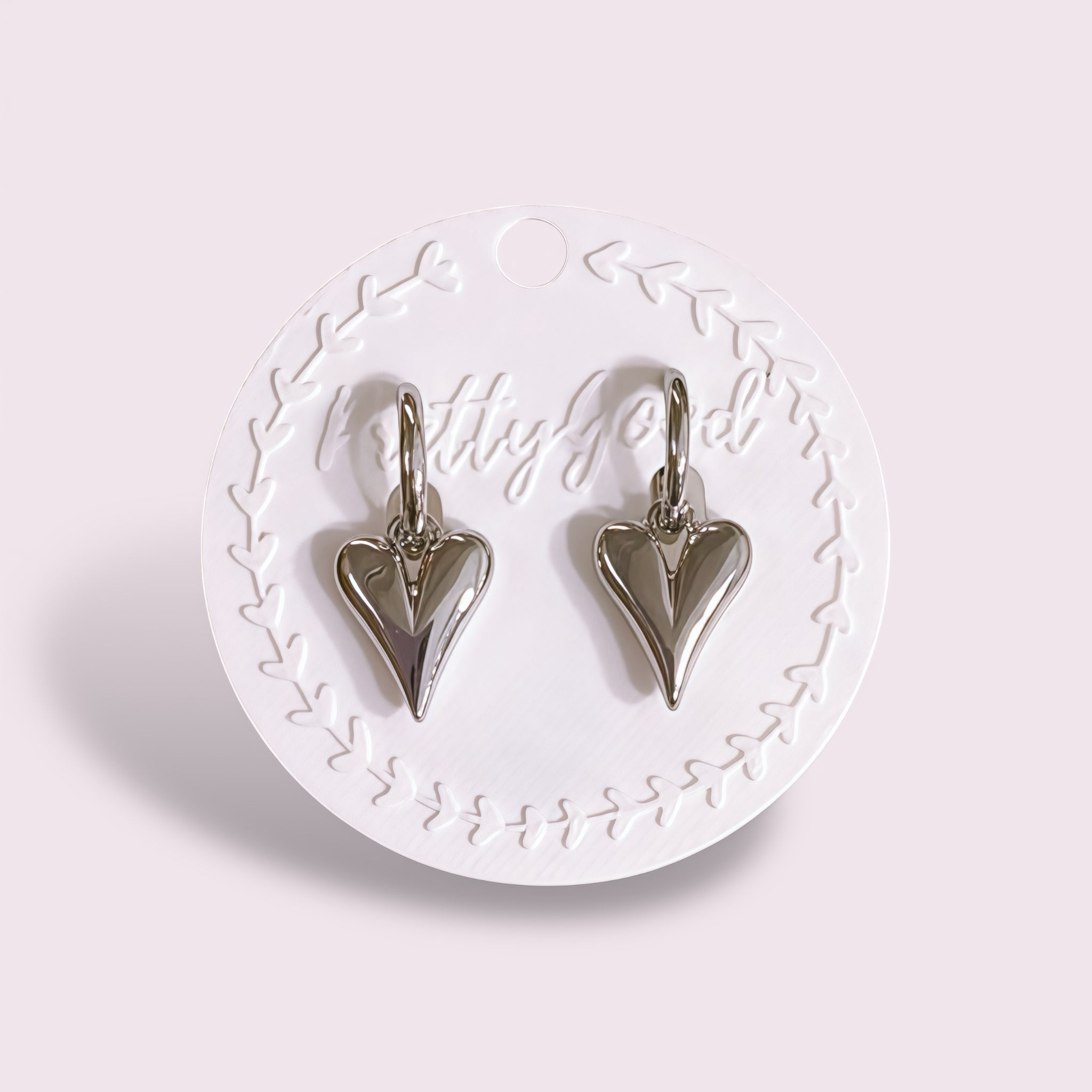 14K Gold Plated Sculpted Heart Huggie Earrings | Tarnish Resistant Minimalist Statement Jewelry