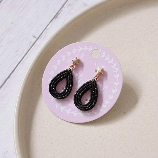 Twinkle Drop Earrings, Handmade in Singapore, Polymer Clay Earrings