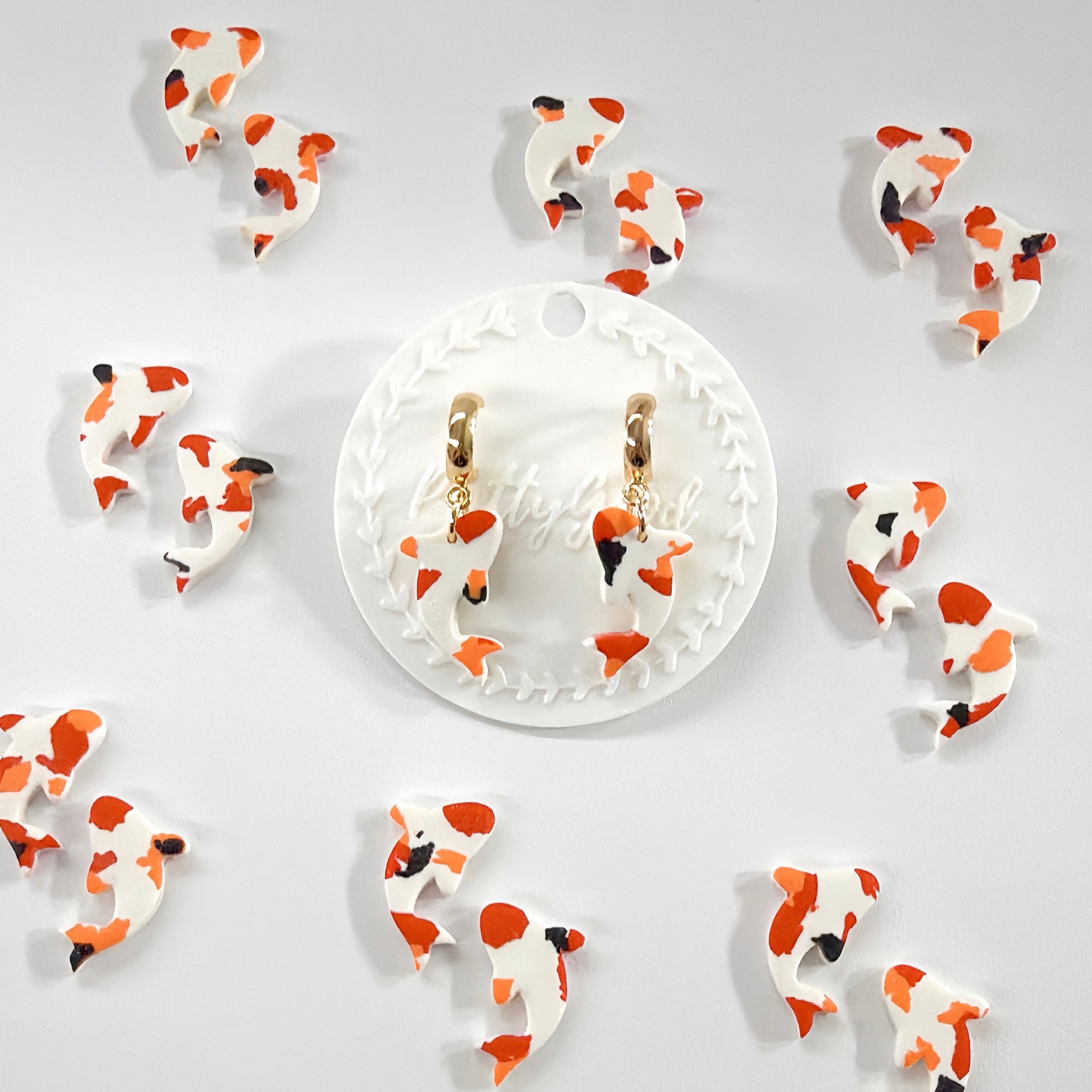 Unique Koi Fish Earrings | Handcrafted Polymer Clay | Select Your Pairfcfr