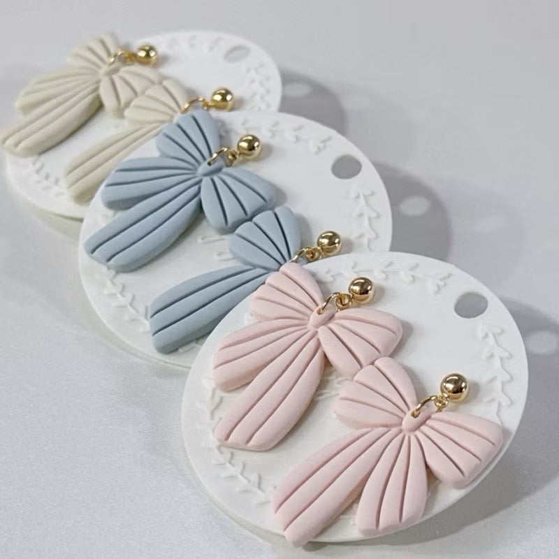 Handcrafted Ribbon Earrings, Handmade Earrings, Gift for Her