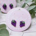 Handcrafted Grapes Studs Earrings