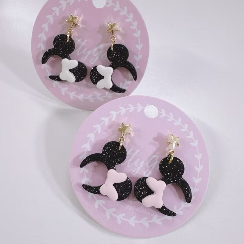 Handcrafted Minnie Mouse Headband Earrings