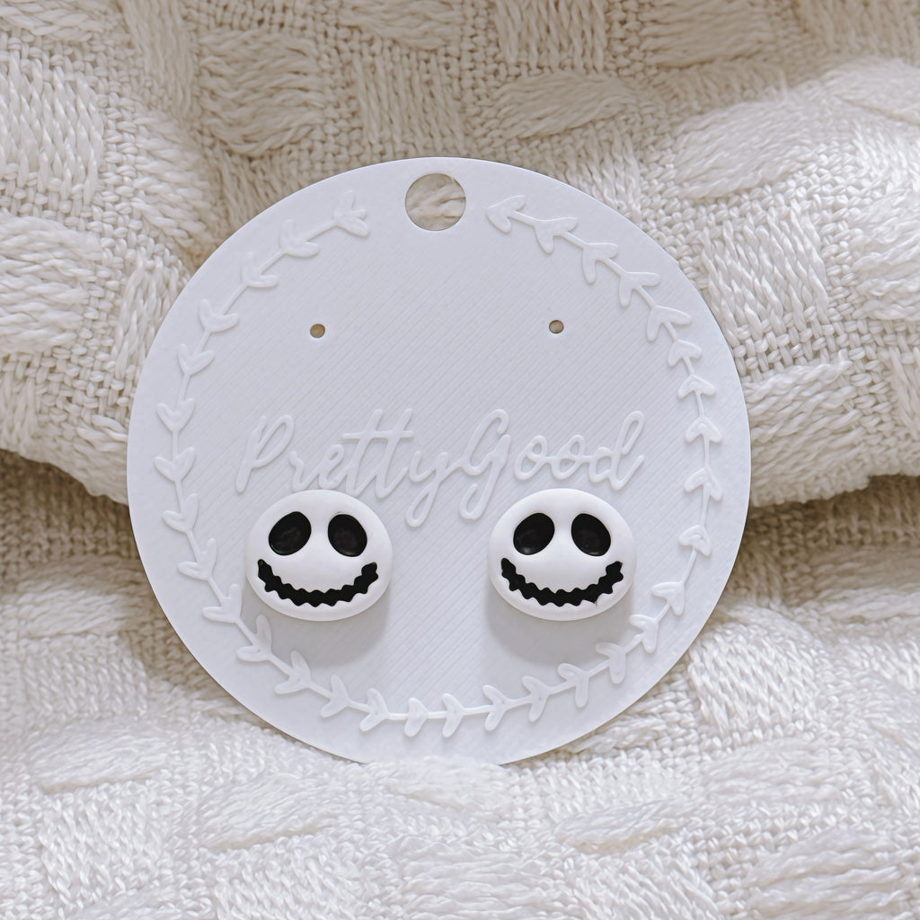 Handcrafted Jack Skellington Earrings – Nightmare Before Christmas Inspired Polymer Clay Earrings, Spooky Cute Halloween