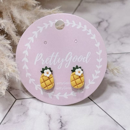 Handmade Mini Pineapple Studs Earrings, CNY Earrings, Auspicious New Year Earrings, Gift for Her
