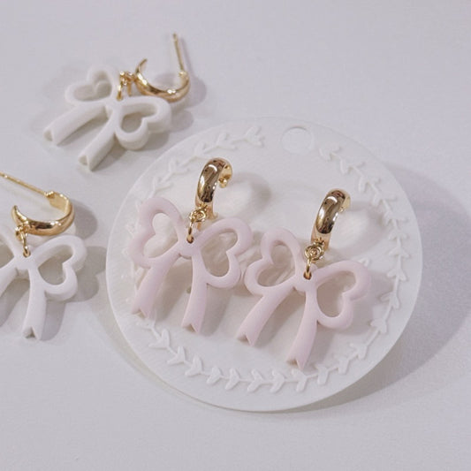 Heart to Heart Ribbon Dangle, Handmade with Love in SG, Valentines Gift for Her