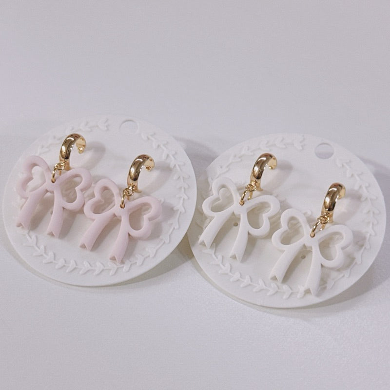 Heart to Heart Ribbon Dangle, Handmade with Love in SG, Valentines Gift for Her