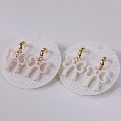 Heart to Heart Ribbon Dangle, Handmade with Love in SG, Valentines Gift for Her