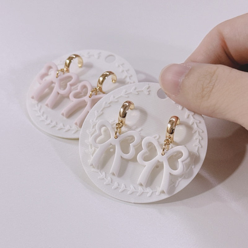 Heart to Heart Ribbon Dangle, Handmade with Love in SG, Valentines Gift for Her