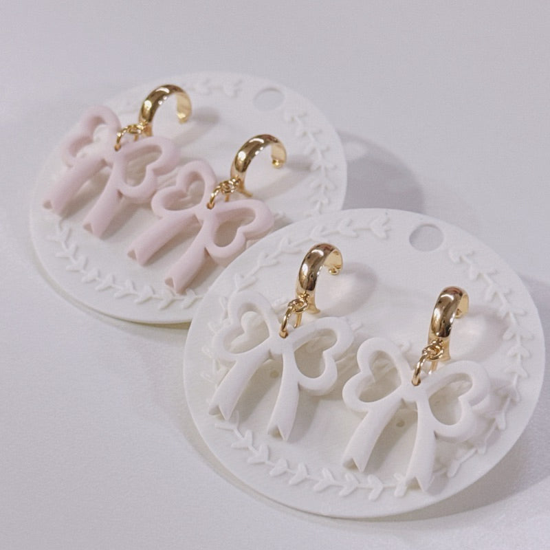 Heart to Heart Ribbon Dangle, Handmade with Love in SG, Valentines Gift for Her