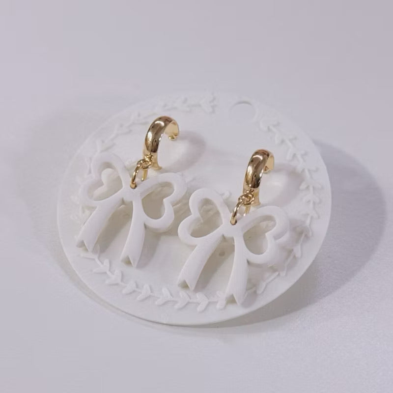 Heart to Heart Ribbon Dangle, Handmade with Love in SG, Valentines Gift for Her