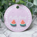 ￼Watermelon Studs, Handmade in SG, Summer Earrings, Gift for Her
