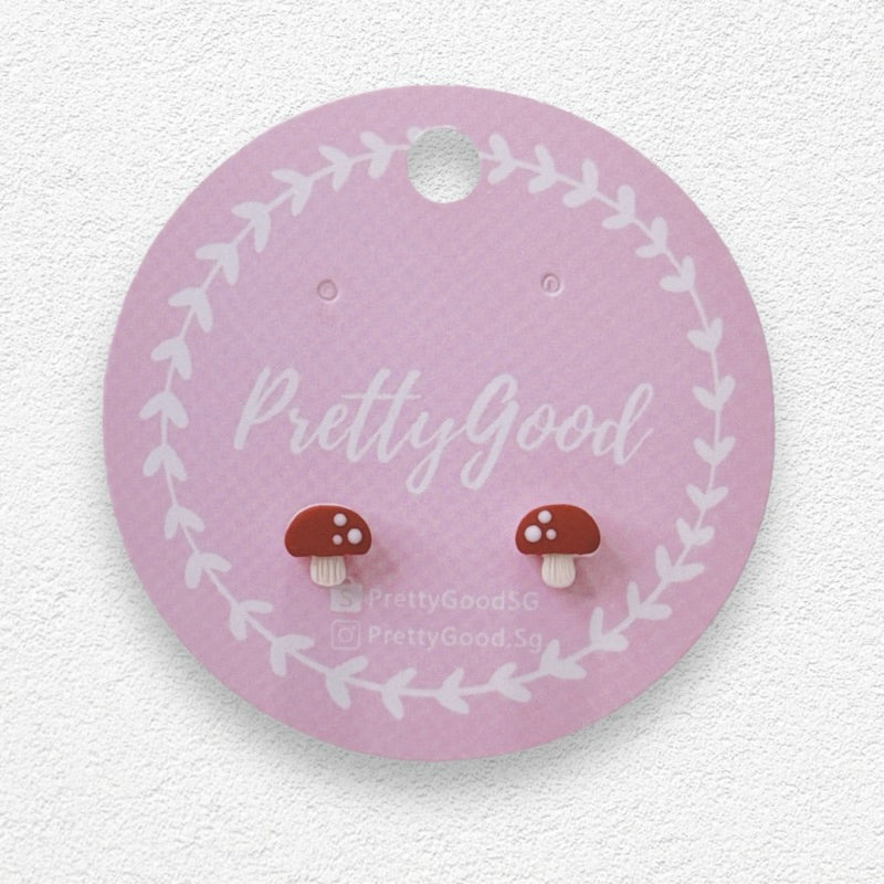 Mini Mushroom Stud Earrings
