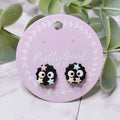 Handcrafted Soot Sprite Konpeito Studs, Handmade in SG, Susuwatari Earrings, Dust Bunnies, Cute Earrings, Gift for Her