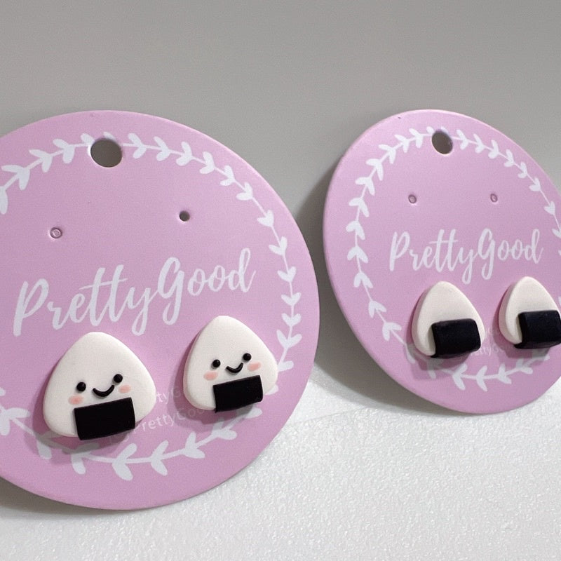 Handcrafted Onigiri Studs Earrings