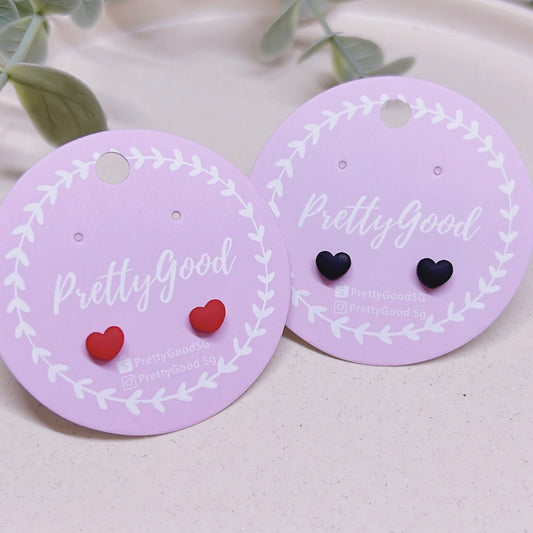 Tiny Chubby Hearts Studs