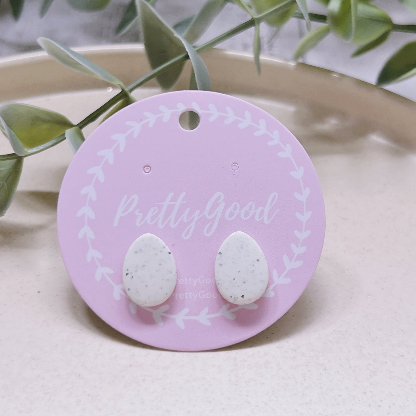 Handmade Yellow Pastel Eggs Studs Earrings - Handmade in Singapore by PrettyGood