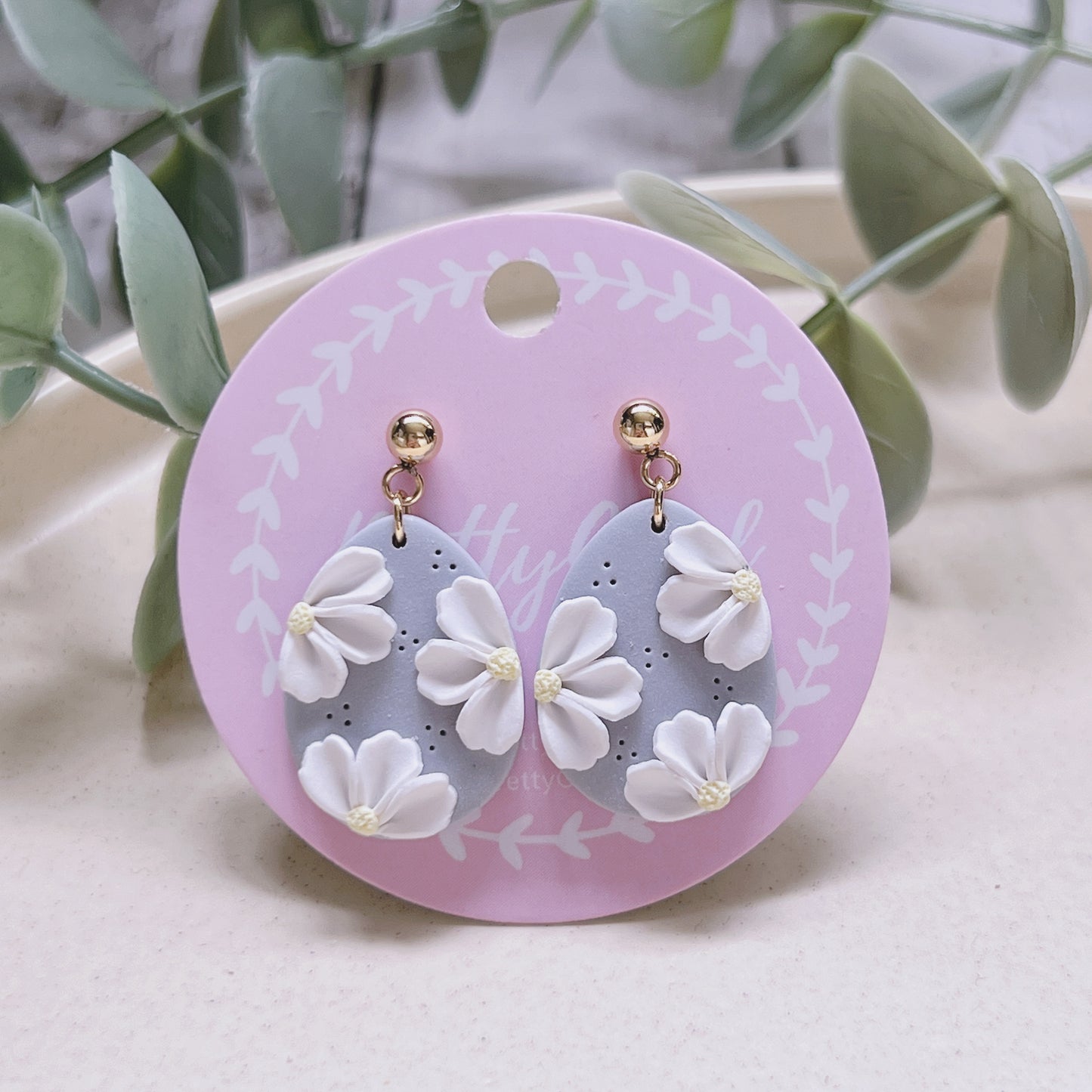 Handcrafted Floral Earrings, Handmade Earrings Singapore