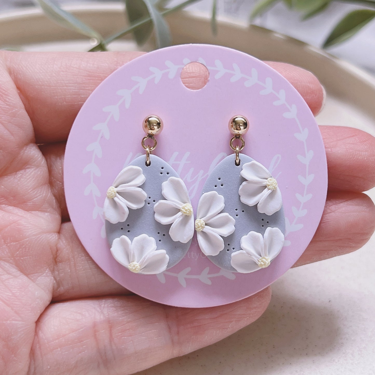 Handcrafted Floral Earrings, Handmade Earrings Singapore